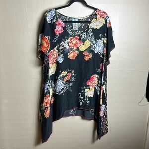 Johnny Was Ziara Printed Handkerchief- Hem Tunic